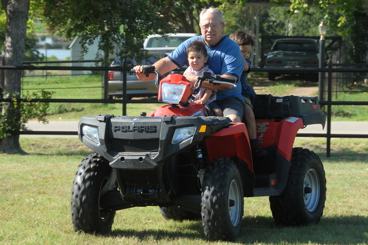 4-wheeling with Grandpa and Matthew