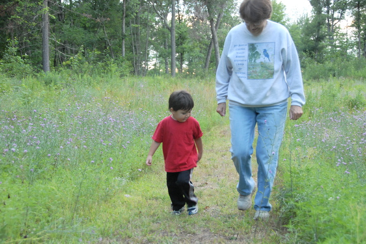 meadow walk with Grandma