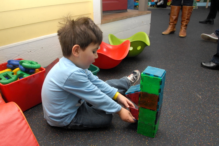 magnatiles at the building zone