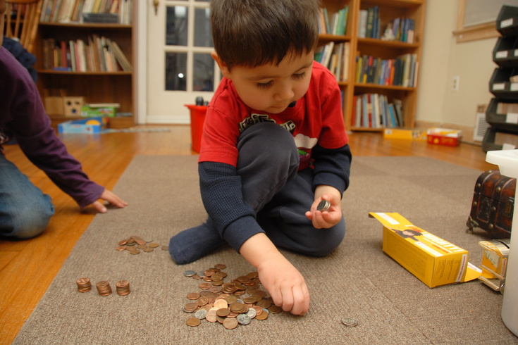 sorting coins