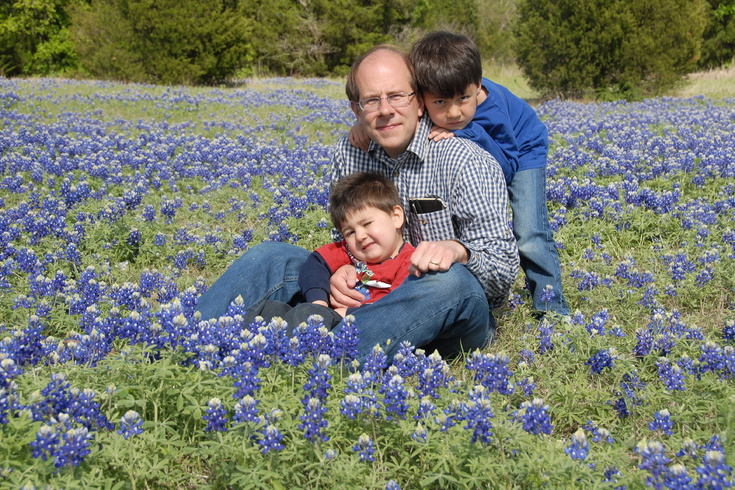 bluebonnets with daddy