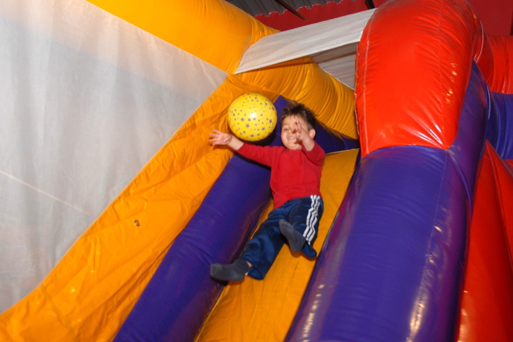 ball and bouncy slide