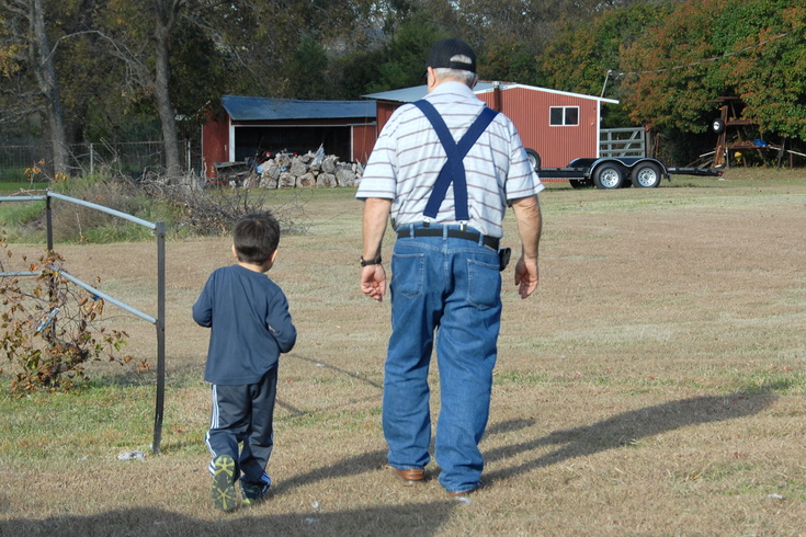 walking with Grandpa