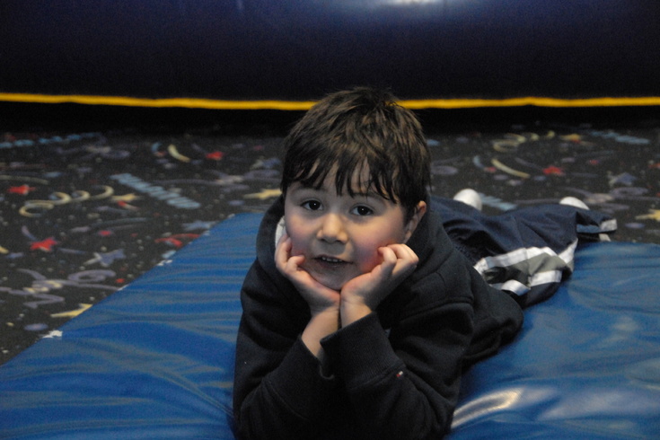 relaxing after bouncing