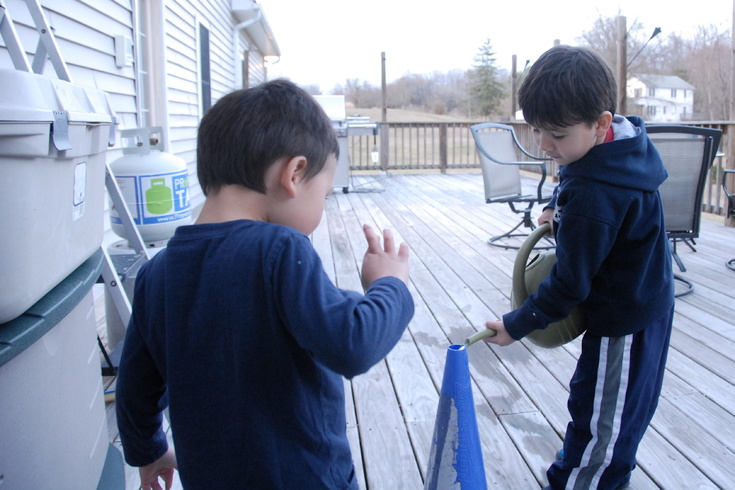 watering the deck