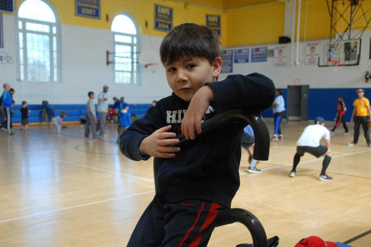 hanging around the gym