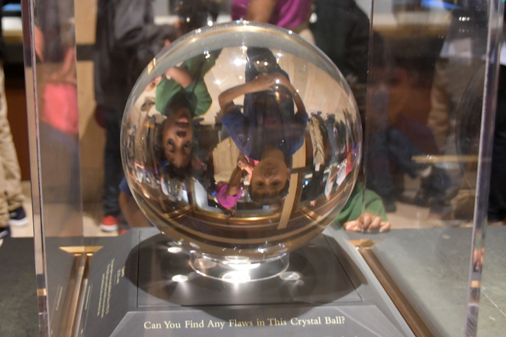 through a crystal ball