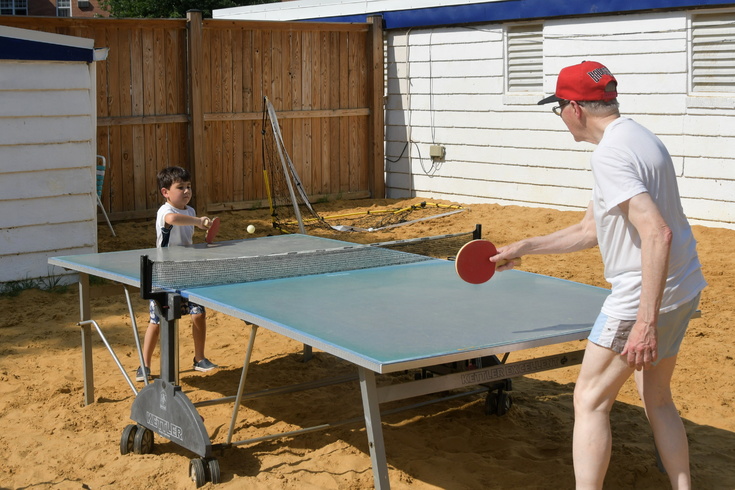 ping pong with grandpa