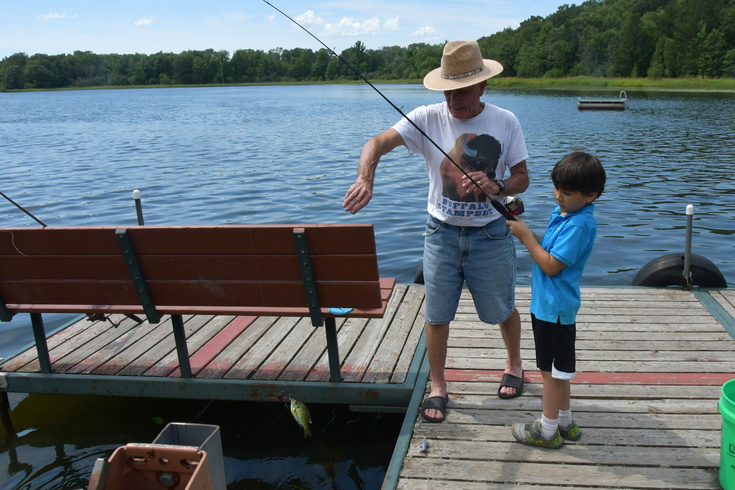 grandbob helps with fishing