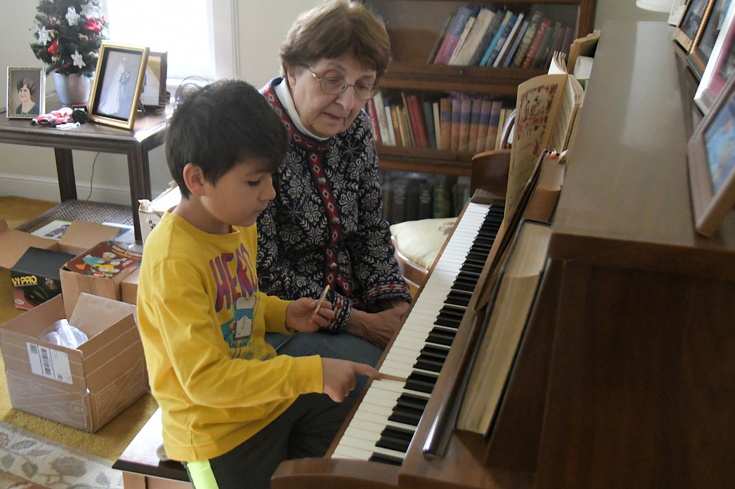 piano with Grandma