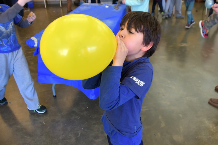 inflating the balloon