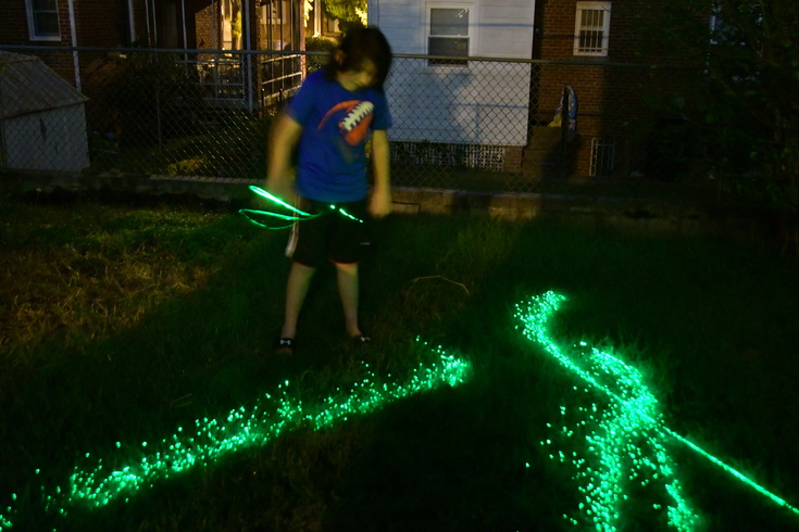 light painting with a laser