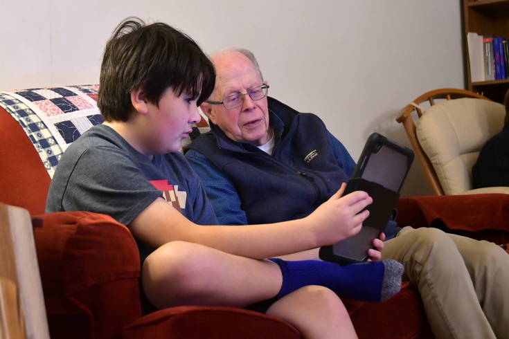 iPad with Grandpa
