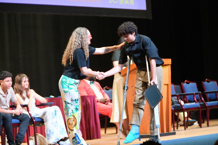 Congratulations on stage