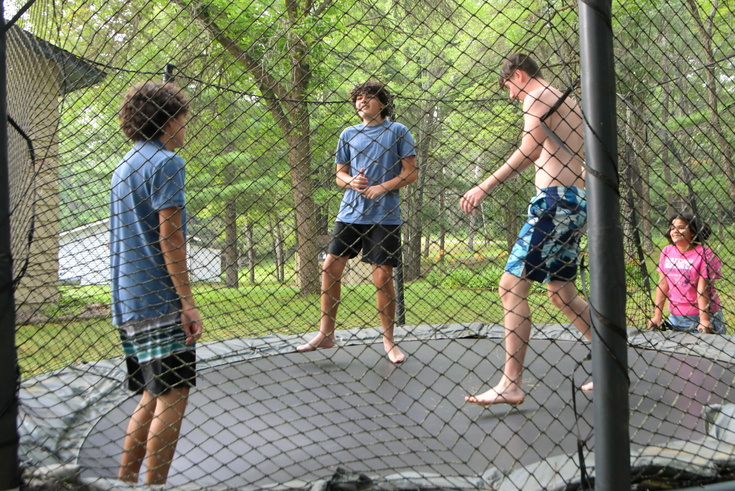 fun on the trampoline