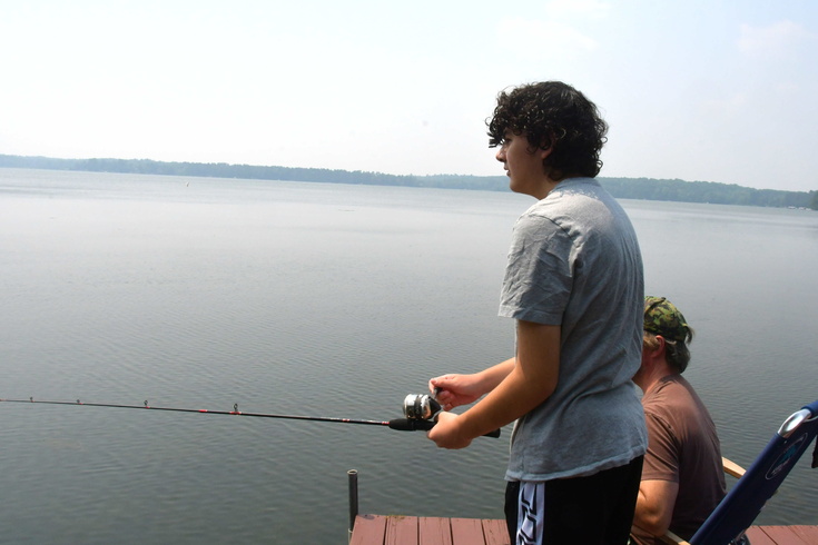 fishing on the dock